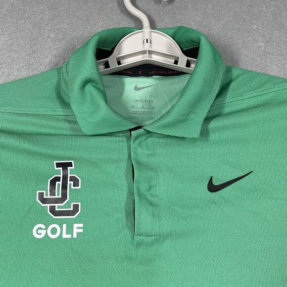 Nike Tiger Woods Polo Shirt Mens Medium Green Golf Pique Performance DR5314-324 - Picture 3 of 11
